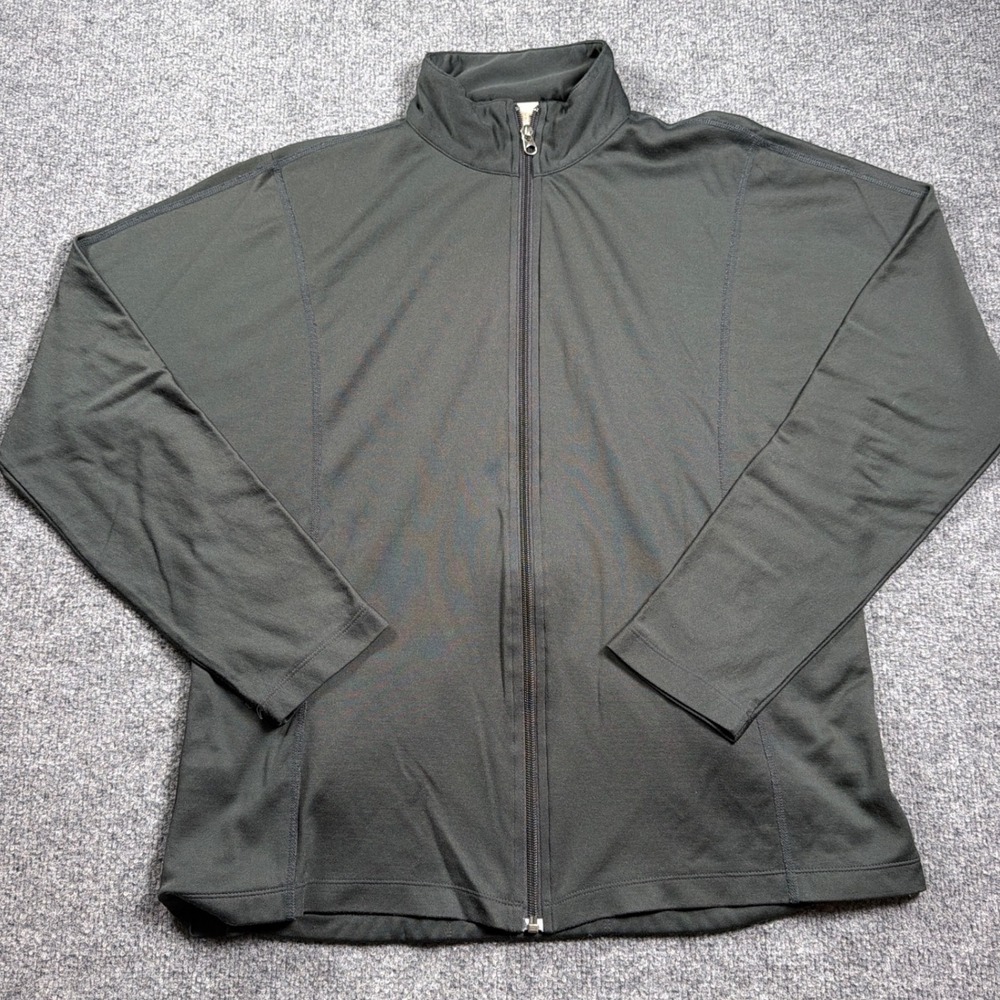 Zoic Cycling Jersey Mens Large Black Merino Wool Blend Full Zip Long Sleeve MTB